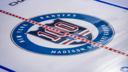 New York Rangers place Centennial Year logo at center ice